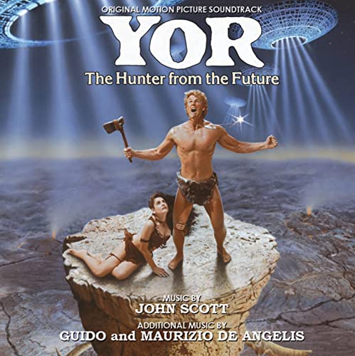 CD cover for "Yor, The Hunter From The Future" featuring a muscular man.