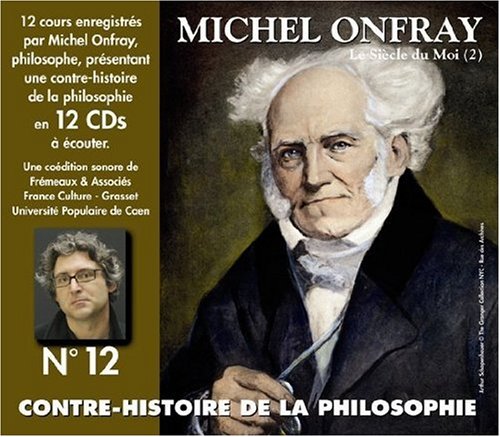 CD cover featuring portrait of a man and philosopher Michel Onfray.