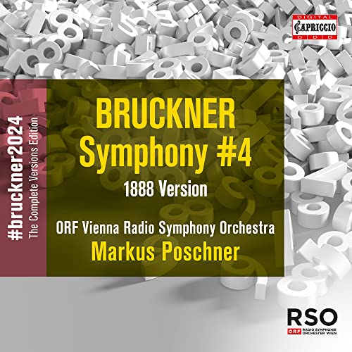 CD cover for Bruckner's Symphony No. 4, 1888 version, performed by ORF Vienna Radio Symphony Orchestra.