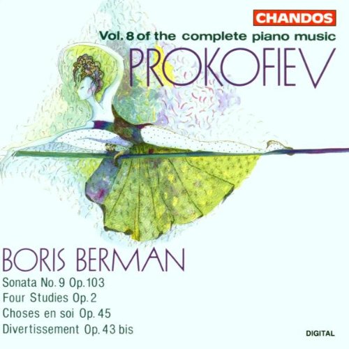 "CD cover featuring a ballerina illustration, with text listing musical compositions and artist."