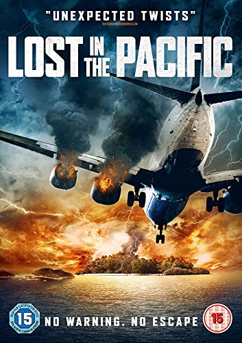 DVD cover for “Lost in the Pacific” depicting a plane in stormy skies.