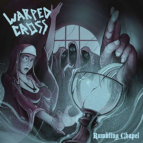 CD cover: Nun, shadowy figures, and glowing chalice in a chapel.