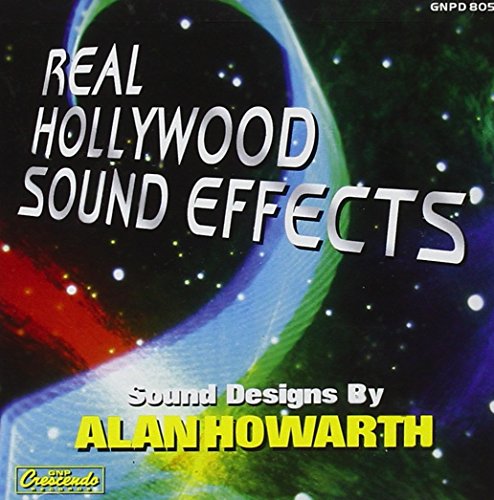"Album cover with 'Real Hollywood Sound Effects' text on a colorful, starry background."