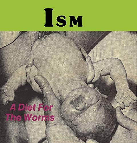 Album cover: a baby held in hands, pink text, grainy texture.