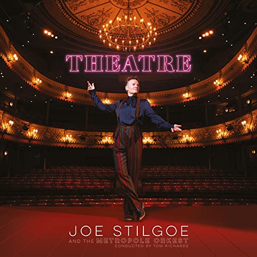 Joe Stilgoe album cover: man in striped suit on theatre stage.