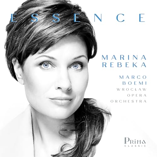 CD cover featuring a portrait of opera singer Marina Rebeka.