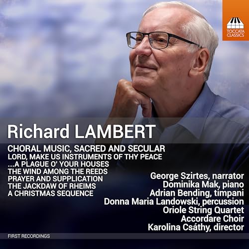 CD cover featuring portrait of composer Richard Lambert with tracklist details.