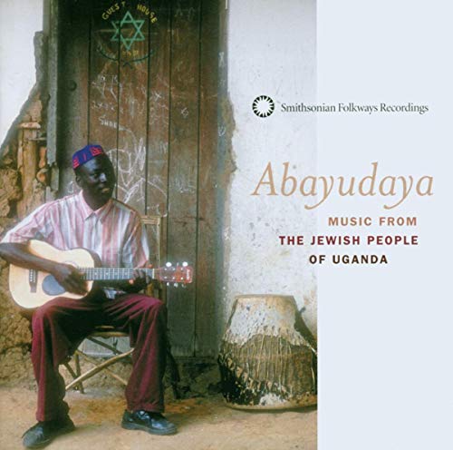 CD cover: Ugandan musician with guitar, text “Abayudaya: Music from Uganda.”