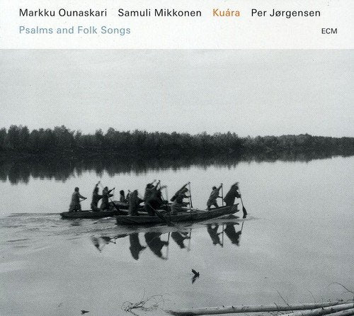 CD cover with black-and-white photo of people rowing a boat on calm water.