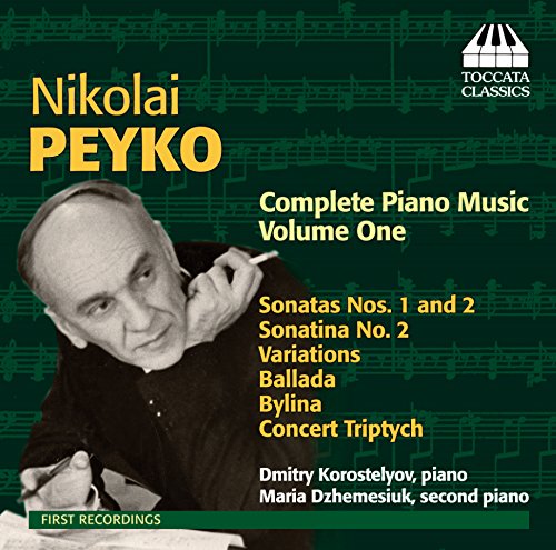 CD cover for “Peyko: Piano Music Volume 1” featuring a portrait.