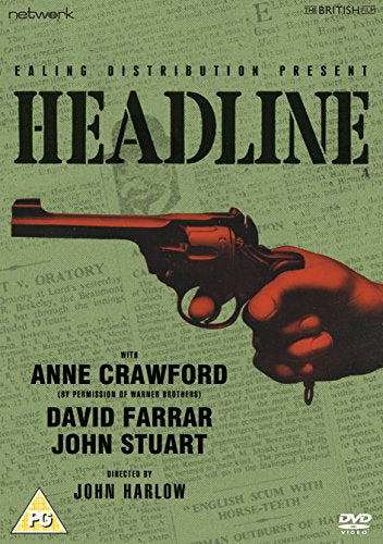 DVD cover for "Headline" featuring a handgun and newspaper background.