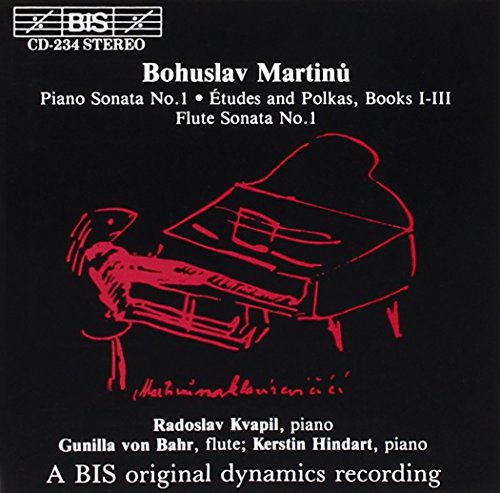 CD cover with red sketch of a piano and flute, text details artists and titles.