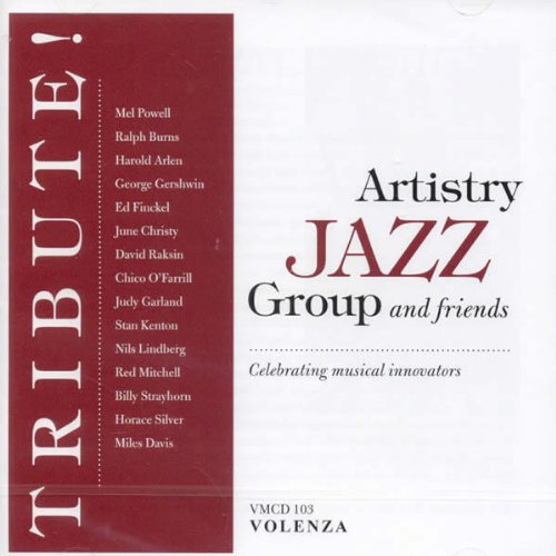 "CD cover with red and white design, featuring 'Tribute' and 'Artistry Jazz Group' text."