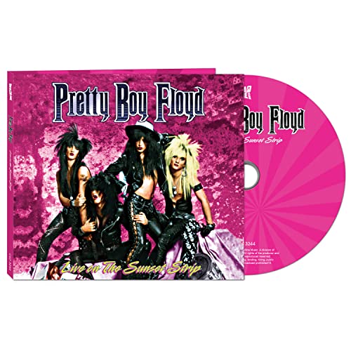 CD case and disc for Pretty Boy Floyd’s “Live On The Sunset Strip.”