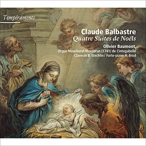 CD cover depicting the Nativity scene with classical figures and text.