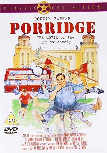 DVD cover for "Porridge" with cartoon illustration of a man in a prison uniform.