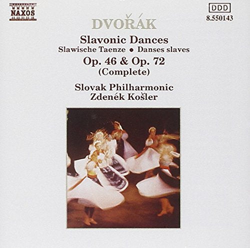 CD cover for Dvořák’s Slavonic Dances featuring dancers in folk costumes.