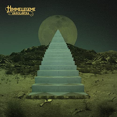 CD cover: stairs leading to a full moon in a desert landscape.