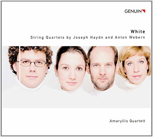 CD cover featuring portraits of four musicians, Amaryllis Quartet.
