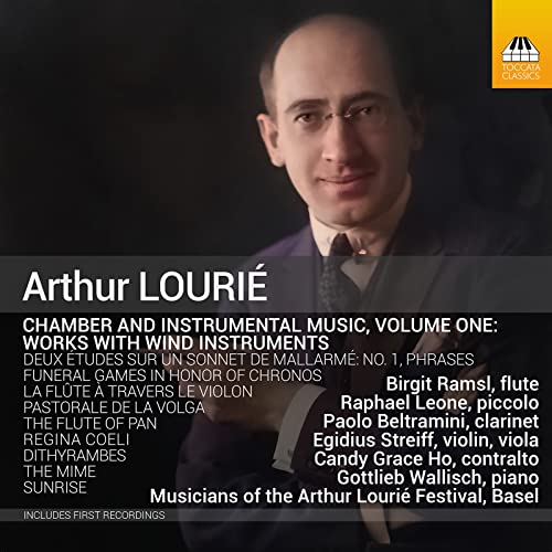 CD cover featuring portrait of composer Arthur Lourié and musical details.