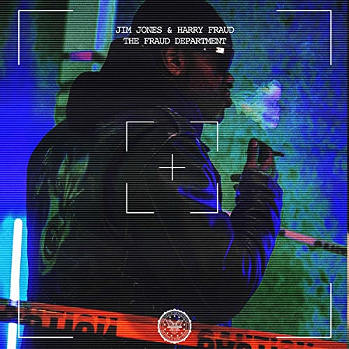 CD cover for Jim Jones & Harry Fraud’s “The Fraud Department,” with a man smoking.