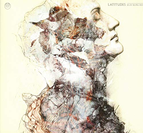 Profile of a person's face merged with abstract, textured organic patterns on cream background.