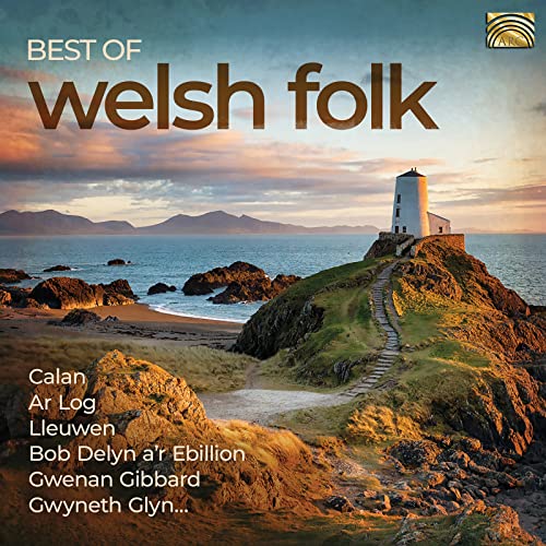 CD cover: coastal Welsh landscape with a lighthouse and text “Best Of Welsh Folk”.