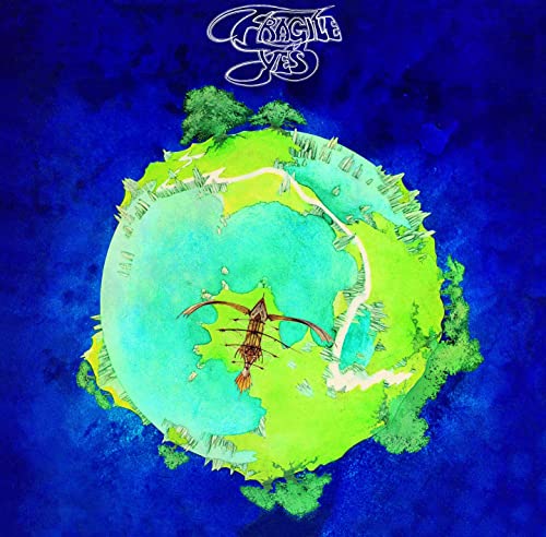 Yes album "Fragile" cover art: a green and blue illustrated planet.