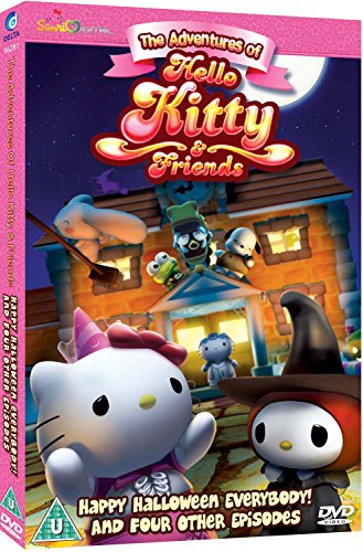 DVD cover for "The Adventures of Hello Kitty & Friends" with Halloween theme.