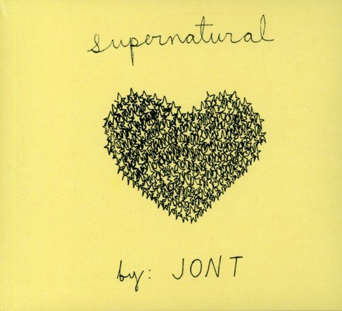 Yellow album cover with black heart made of stars and "supernatural by: JONT" text.