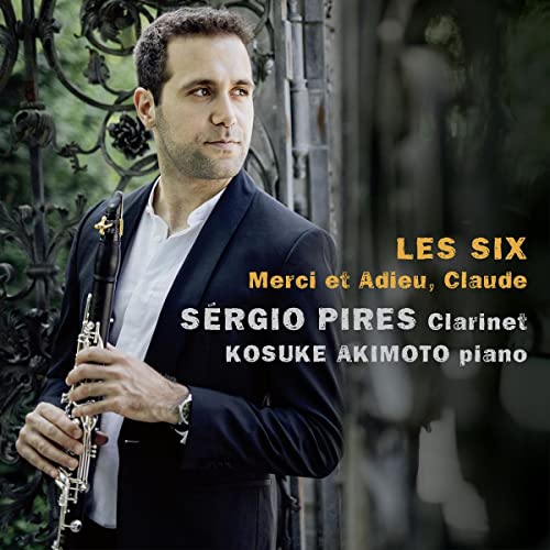 Clarinetist Sergio Pires in a suit, album cover “Les Six - Merci Et Adieu Claude.”