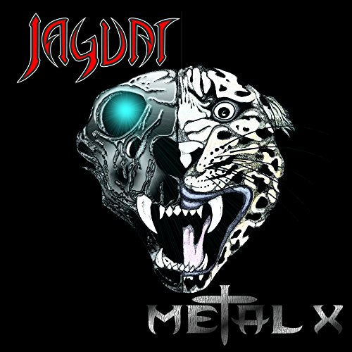 Jaguar album cover: half skull, half spotted big cat face, black background.