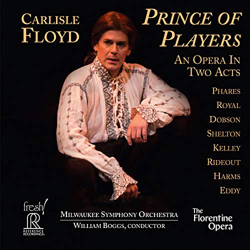 "CD cover featuring a man in white Renaissance attire against a black background."