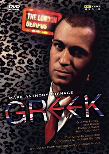 DVD cover for "Greek" featuring a man in a suit against a leopard print background.