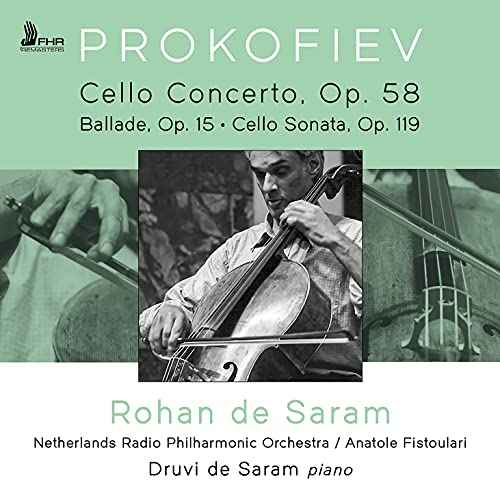 CD cover featuring a man playing cello with green and white background.