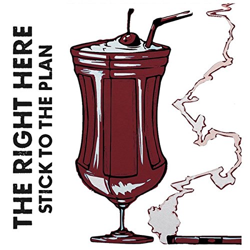 A maroon milkshake with a cherry and straw, surrounded by splatters on a white background.