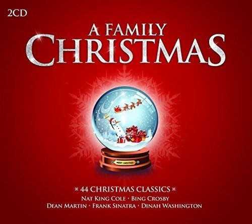 "A Family Christmas" 2CD cover featuring a snow globe with Santa on a red background.