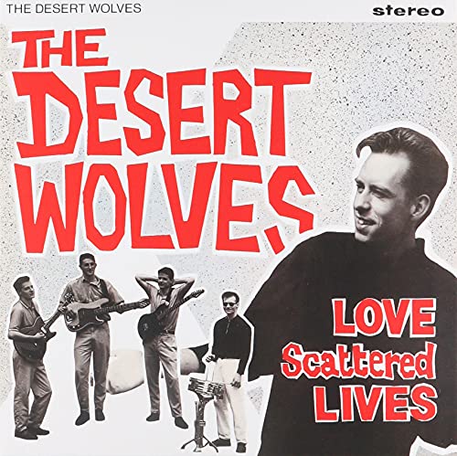 Vintage vinyl album cover for The Desert Wolves, featuring band members.