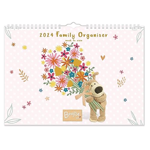 2024 Boofle A4 Family Planner Organiser Wall Calendar Week To View