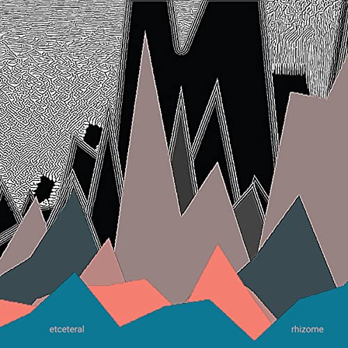 Abstract black and gray mountain shapes on a CD cover.