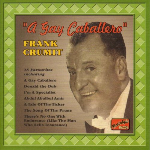 CD cover with sepia-toned portrait of Frank Crumit, surrounded by green diamond pattern.