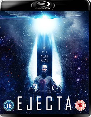 Blu-ray cover for “Ejecta” featuring a man and a bright light beam.
