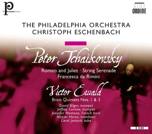 CD cover featuring Christoph Eschenbach conducting, with white and pink gradient background.