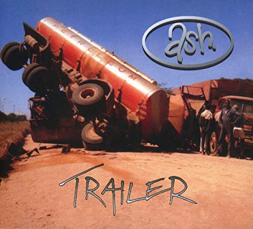 Album cover featuring a crashed red truck with people standing nearby, "Trailer" written below.