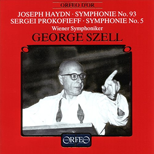 CD cover: red background, black and white portrait of conductor George Szell.