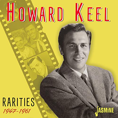 CD cover featuring Howard Keel’s portrait and filmstrip images, 1947-1961.