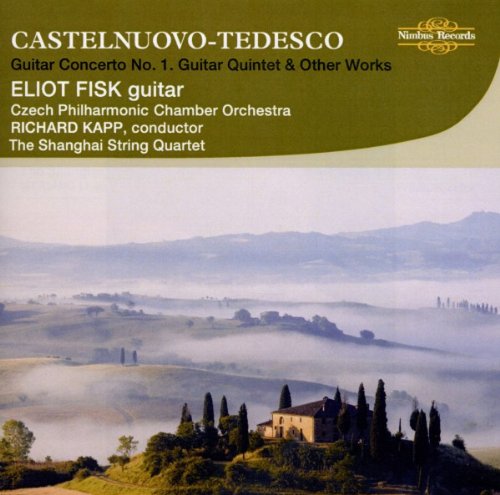"CD cover featuring a serene landscape with a house and trees in misty hills."