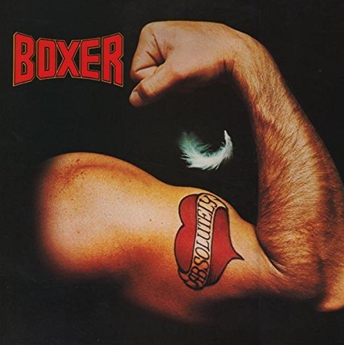 Album cover for Boxer’s “Absolutely” featuring an arm and feather.