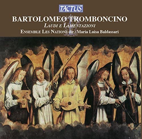 CD cover: Renaissance painting of angels playing musical instruments.