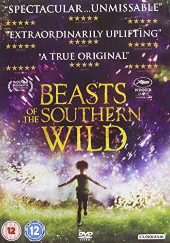 Beasts of the Southern Wild" DVD cover with a young girl and stars.